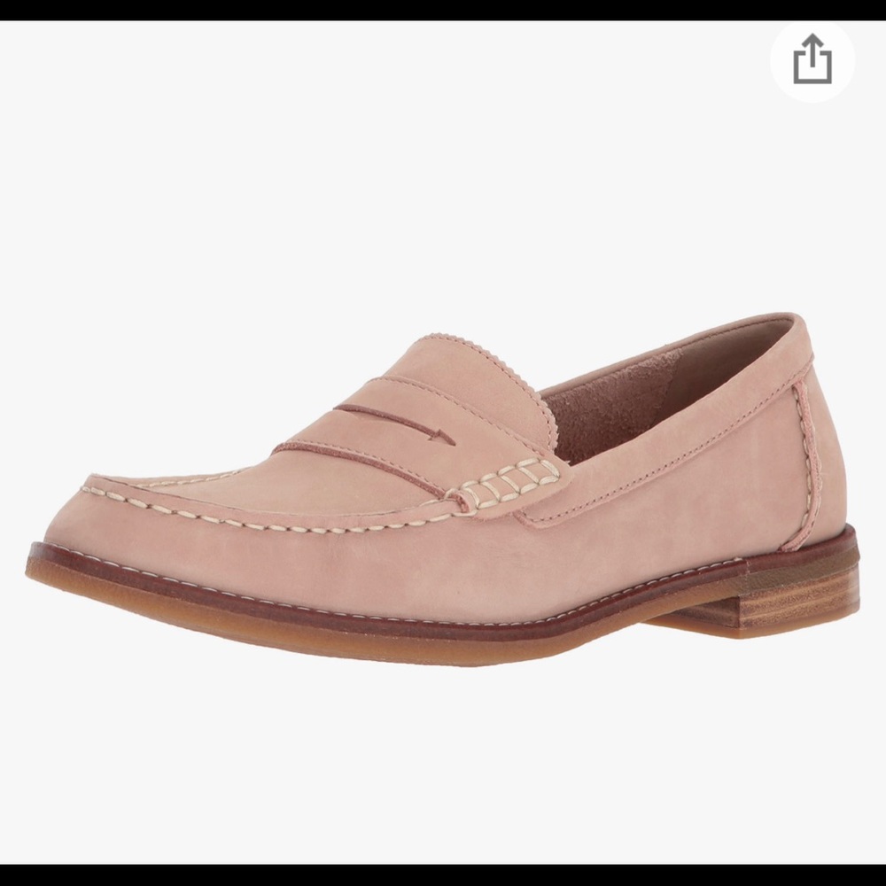 Pink suede seaport penny loafer